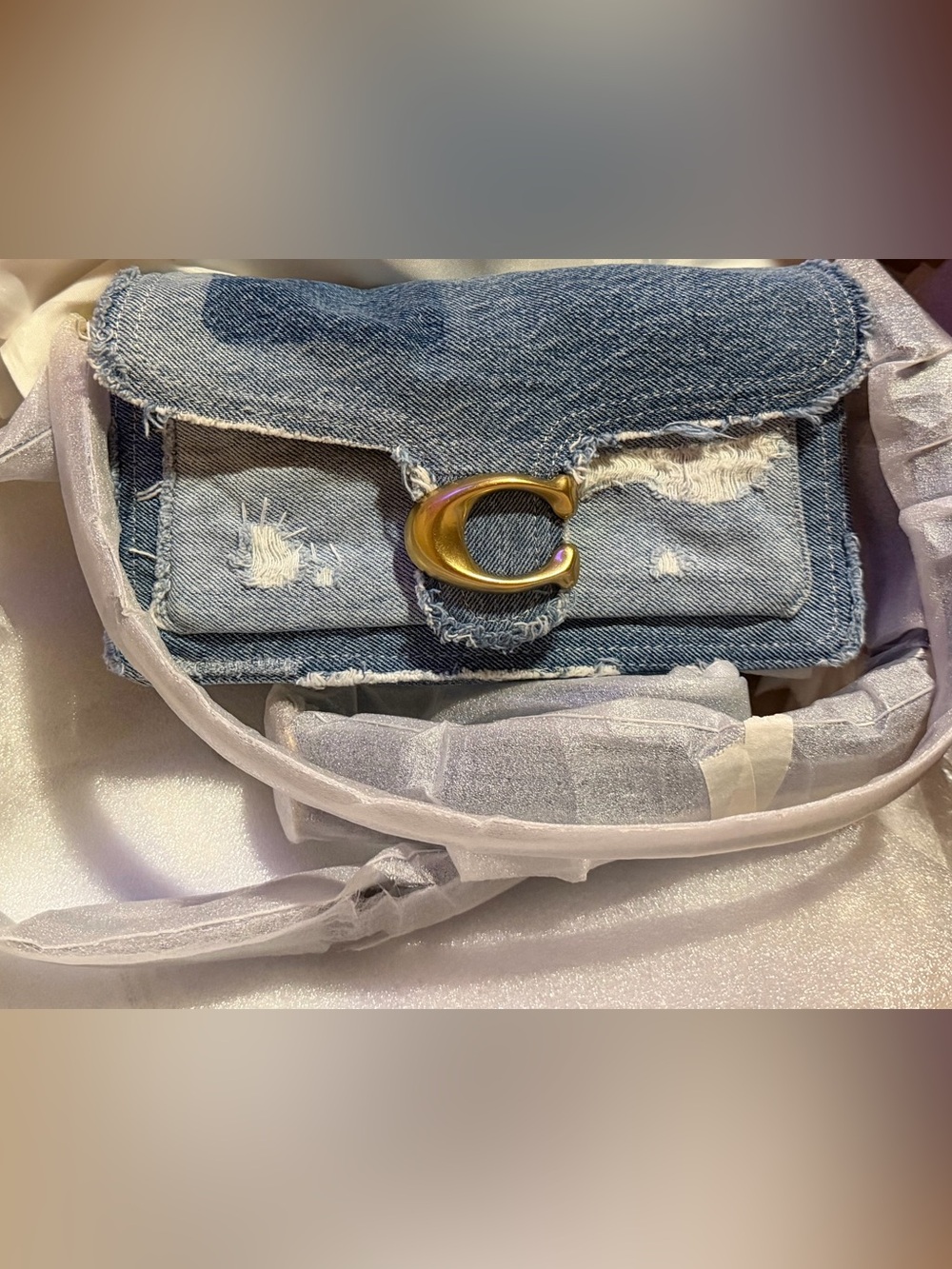 new coach denim tabby 26